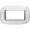 Plaque elliptique Axolute Translucide 4 modules - Blanc|Bticino-TICHB4804DB
