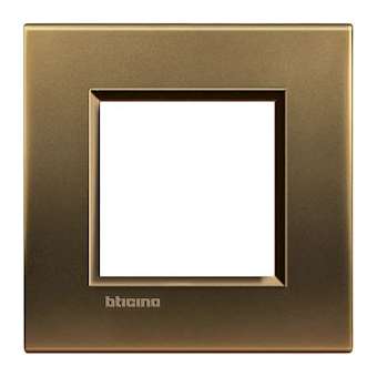 Plaque Livinglight Neutre 2 modules - Bronze|Bticino-TICLNA4802BZ