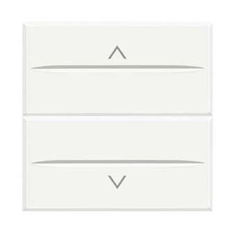 Double-poussoir interbloqué pour volets roulants Axolute - White - 2 modules|Bticino-TICHD4037M2