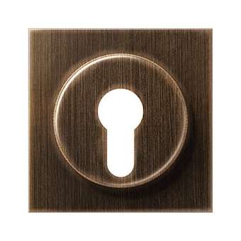 Enjoliveur pour interrupteur et bouton poussoir à clé haut / LS Laiton ancien|Jung france-IUNME2928AT