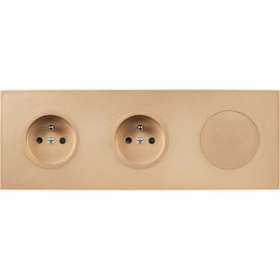Façade DESIR DORE SOFT TOUCH TRIPLE HORIZONTALE PC PC 1 MEDIA|Modelec-MD8313-814