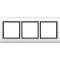 Aquadesign - plaque de finition standard - 3 postes - blanc