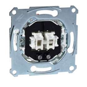 D-Life - interrupteur double allumage lumineux témoin - 10A - méca seul|Schneider Electric-SCHMTN3105-0000