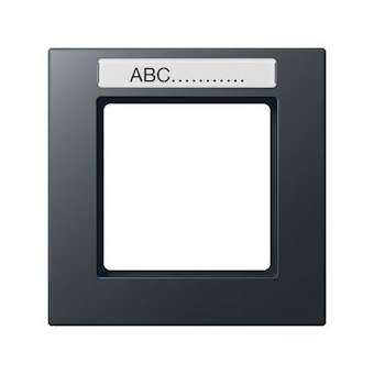 Cadre 1 poste avec porte étiquette / Acréation Anthracite|Jung france-IUNAC581BFNAANM