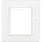 Plaque rectangulaire Axolute Aluminium monochrome 3+3 modules - Blanc