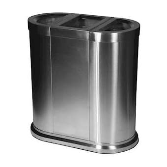 STATION tri sélectif noire argentée|JVD-JVD8991432