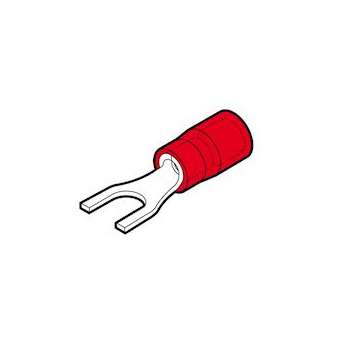 Cosse préisolée fourche rouge (0,25 à 1,5 mm²) - Diam. 5 mm|Cembre-CMBRP-U5