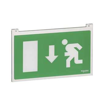 Ecran polycarbonate pour bloc à tranche à led - simple face - flèche bas|Schneider Electric-SCHOVA58935