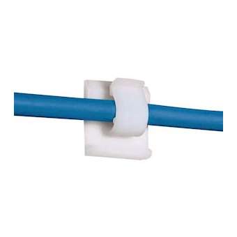 Clip de cable adhésif pour diamètre de 9,7mm max,P.A 6.6,Naturel,Cdt.100|Panduit Composants Industriels-PNUACC38-A-C