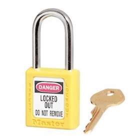 Cadenas Zenex Jaune - Clé identique - Retenue de clé - Anse 38 mm dia 6 mm|Master lock europe-SKP410KAYLW
