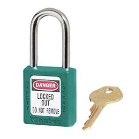 Cadenas Zenex Bleu Sarcelle - Clé variée - Retenue de clé - Anse 38 mm dia 6 mm|Master lock europe-SKP410TEAL