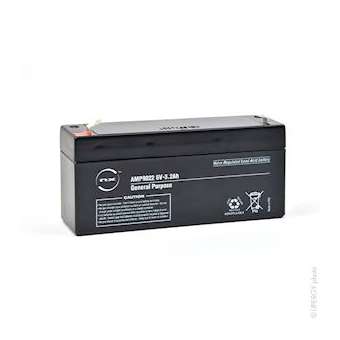 Unité(s) Batterie plomb AGM NX 3.2-6 General Purpose 6V 3.2Ah F4.8|Enix energies-NXGAMP9022