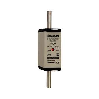 Fusible standard DIN taille NH0 - gG - 100A - 500V - Indicateur|Mersen ( ex ferraz shawmut )-FEZD218250