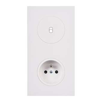 Façade DESIR BLANC SOFT TOUCH DOUBLE VERTICALE B1 PC|Modelec-MD8281-810