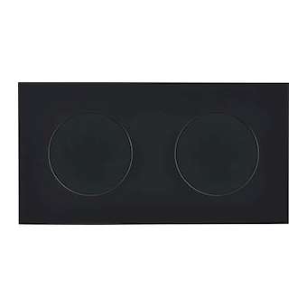 Façade DESIR NOIR SOFT TOUCH DOUBLE HORIZONTALE M1 C1|Modelec-MD8271-808