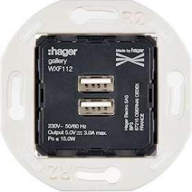 Mécanisme CHARGEUR USB A+A 2PORT 5V-3A POUR COLLECTION IRIS|Modelec-MD8087-510W