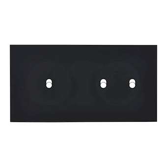 Façade DESIR NOIR SOFT TOUCH DOUBLE HORIZONTALE B1 B2|Modelec-MD8177-808