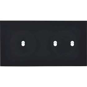 Façade DESIR NOIR SOFT TOUCH DOUBLE HORIZONTALE B1 B2|Modelec-MD8177-808