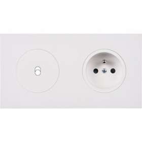 Façade DESIR BLANC SOFT TOUCH DOUBLE HORIZONTALE B1 PC|Modelec-MD8261-810