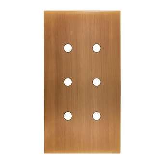 Façade CONFIDENCE LAITON VIEUX BRONZE DOUBLE VERTICALE 6 PUSH|Modelec-MD8166-417M