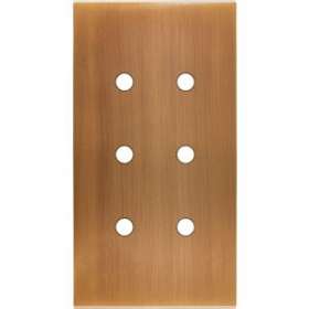 Façade CONFIDENCE LAITON VIEUX BRONZE DOUBLE VERTICALE 6 PUSH|Modelec-MD8166-417M