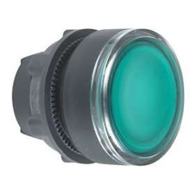 Harmony XB5 - tête bouton pousser-pousser lumineux - D22 - vert|Schneider Electric-SCHZB5AH033