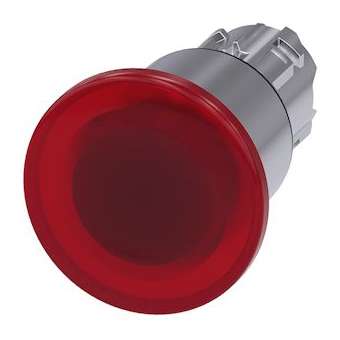 BOUTON COUP POING LUMINEUX, 40MM, ROUGE|Siemens Industries et Infrastructures-SIE3SU1051-1ED20-0AA0