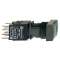 Harmony XB6 - bouton-pous. lum. complet - tête rect. - vert - D16 - 24V - 1O+1F