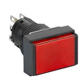 Harmony XB6 - bouton-poussoir lumineux - tête rect. - rouge - D16 - 24V - 1 OF|Schneider Electric-SCHXB6EDF4B1P