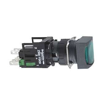 Harmony XB6 - bouton-pous. lum. - D16mm - à imp. affleurant - 24V - 1F - vert|Schneider Electric-SCHXB6CW3B1B