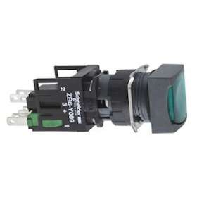 Harmony XB6 - bouton-pous. lum. complet - tête carrée - vert - D16 - 24V - 1F|Schneider Electric-SCHXB6CF3B1B