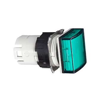 Harmony ZB6 - tête carrée pour voyant - D16mm - cabochon lisse - vert|Schneider Electric-SCHZB6CV3