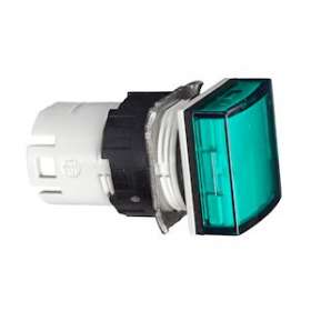 Harmony ZB6 - tête carrée pour voyant - D16mm - cabochon lisse - vert|Schneider Electric-SCHZB6CV3