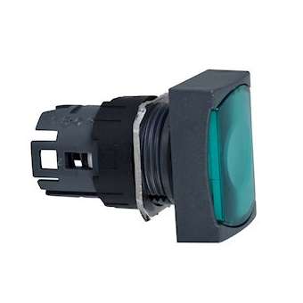 Harmony ZB6 - tête rect. pour bouton-poussoir lumineux - D16mm - vert|Schneider Electric-SCHZB6DW3