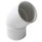 Coude simple mf 45' d.40 blanc