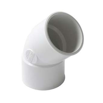 Coude simple ff 45' d.40 blanc|Nicoll-NCLCH44B