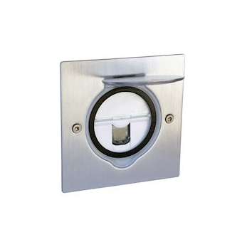 Prise de sol simple RJ45 catégorie6 FTP avec platine carrée - inox brossé|Legrand-LEG089761