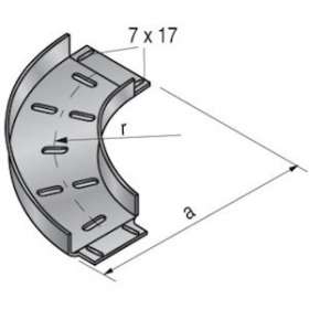 Virage 90DEG pour rail Télex en C, largeur 30, GC|Niedax France-NDX456005