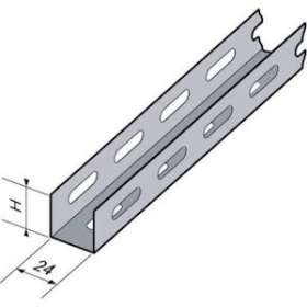 Profilé perforé UD A540 48x24x2.00, 3m, SZ|Niedax France-NDX015017