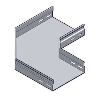 Virage 90DEG pour Goulottes GRS, 72x120, SZ, livré avec couvercle|Niedax France-NDX030017