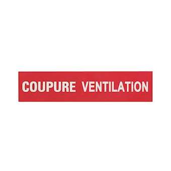 Lot 3 étiquettes autocollantes - coupure ventilation blanche/fond rouge|Legrand-LEG038031