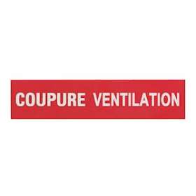 Lot 3 étiquettes autocollantes - coupure ventilation blanche/fond rouge|Legrand-LEG038031