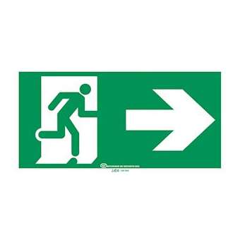 Pictogramme autocollant évacuation avec flèche vers la droite|Ura-URA956661