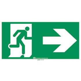 Pictogramme autocollant évacuation avec flèche vers la droite|Ura-URA956661