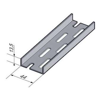 Profilé perforé U A542 44x14x2.00, 2m, SZ|Niedax France-NDX015201
