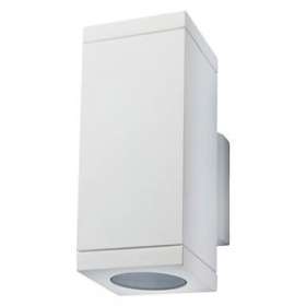 ECHO applique murale cubique blanc LED 2x6,2W GU10 3000K classe II IP54|Sg lighting-NOL621688