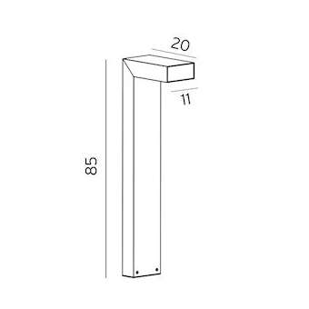 ASKER BORNE patine rouille LED 9,5W 3000K mod. OSRAM 1080lm IP65 classe I IK09|Norlys-NOS1311RO