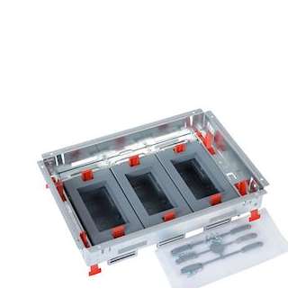 Kit support hauteur réglable boîte de sol std prises horiz 3 paniers 4 modules|Legrand-LEG088020