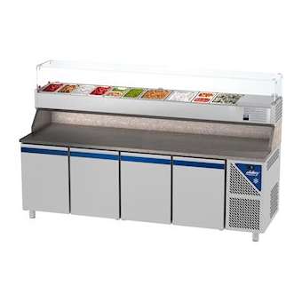 TABLE A PIZZA POSITIVE AVEC VITRINE - 600 X 400|Nosem-NOEPZ80413-2