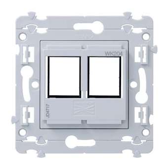 kallysta Support RJ45x2 keystone|Hager-HAGWK204